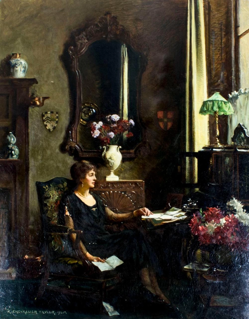 Signora con lettere